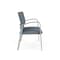 Lesro Newport 2 Seat Tandem Seating Metal Frame No Center Arms, Silver, RF Serene Upholstery NP1501 - alternate 2